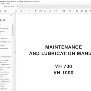 STA VH 700 VH 1000 Maintenance and Lubrication Manual - PDF DOWNLOAD