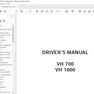 STA VH 700 VH 1000 DRIVER’S MANUAL - PDF DOWNLOAD