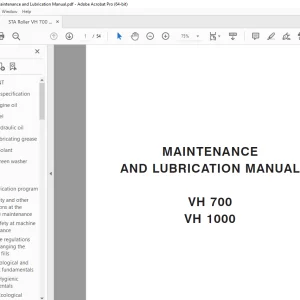 STA VH 700 VH 1000 MAINTENANCE AND LUBRICATION MANUAL - PDF DOWNLOAD