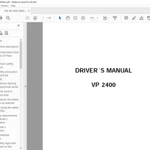 STA VP 2400 DRIVER´S MANUAL - PDF DOWNLOAD