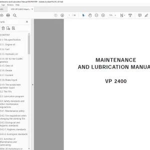 STA VP 2400 MAINTENANCE & LUBRICATION MANUAL - PDF DOWNLOAD
