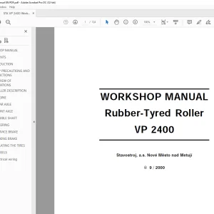 STA VP 2400 Rubber-Tyred Roller Workshop Manual - PDF DOWNLOAD