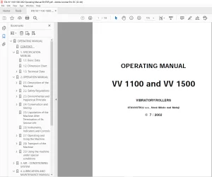 STA VV 1100 and VV 1500 VIBRATORY ROLLERS OPERATING MANUAL - PDF DOWNLOAD