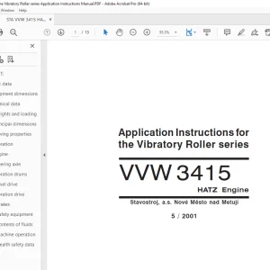 STA VVW 3415 Hatz Vibratory Roller Operator Manual PDF