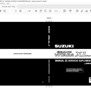 SUZUKI JA627 GRAND VITARA XL-7 MANUAL DE SERVICIO SUPLEMENTARIO - PDF DOWNLOAD