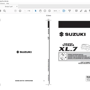 SUZUKI JA627 GRAND VITARA XL-7 WIRING DIAGRAM MANUAL - PDF DOWNLOAD