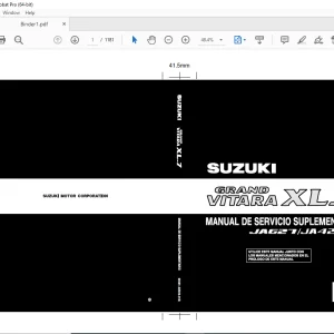 SUZUKI JA627 JA420WD GRAND VITARA XL-7 MANUAL DE SERVICIO SUPLEMENTARIO - PDF DOWNLOAD