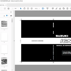 SUZUKI RG413 IGNIS MANUAL DE SERVICIO SUPLEMENTARIO - PDF DOWNLOAD