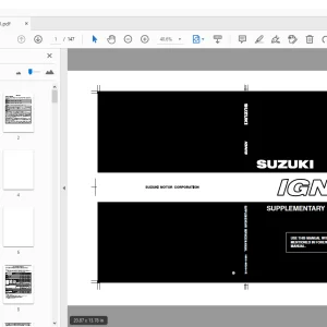 SUZUKI RG413 IGNIS SUPPLEMENTARY SERVICE MANUAL - PDF DOWNLOAD