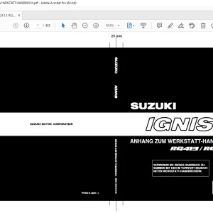 SUZUKI RG413 RG415 IGNIS ANHANG ZUM WEKSTATT HANDBUCH - PDF DOWNLOAD