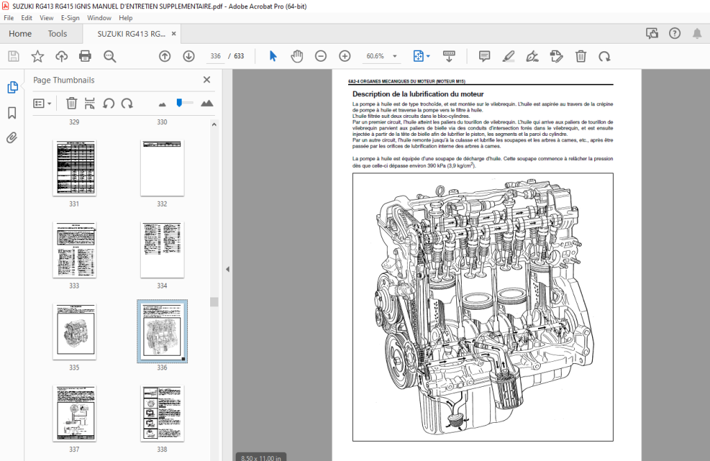 SUZUKI RG413 RG415 IGNIS MANUEL D’ENTRETIEN SUPPLEMENTAIRE PDF