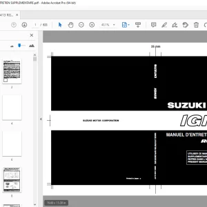 SUZUKI RG413 RG415 IGNIS MANUEL D’ENTRETIEN SUPPLEMENTAIRE - PDF DOWNLOAD
