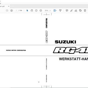 SUZUKI RG413 WERKSTATT HANDBUCH - PDF DOWNLOAD