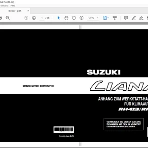 SUZUKI RH413 RH416 LIANA FUR KLIMAAUTOMATIK ANHANG ZUM WERKSTATT HANDBUCH - PDF DOWNLOAD
