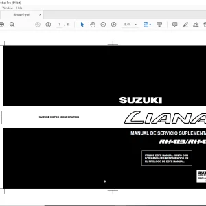 SUZUKI RH413 RH416 LIANA MANUAL DE SERVICIO SUPLEMENTARIO - PDF DOWNLOAD