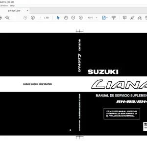 SUZUKI RH413 RH416 LIANA MANUAL DE SERVICIO SUPLEMENTARIO - PDF DOWNLOAD