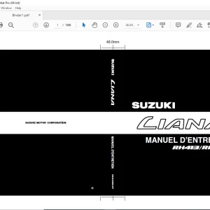 SUZUKI RH413 RH416 LIANA MANUEL D'ENTRETIEN  - PDF DOWNLOAD
