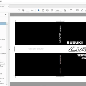 SUZUKI RH413 RH416 LIANA SERVICE MANUAL - PDF DOWNLOAD