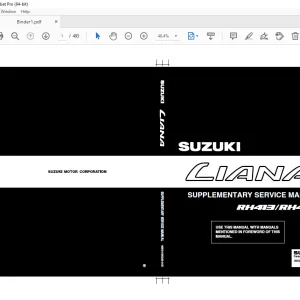 SUZUKI RH413 RH416 LIANA SUPPLEMENTARY SERVICE MANUAL - PDF DOWNLOAD