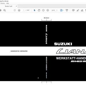 SUZUKI RH413 RH416 LIANA WERKSTATT HANDBUCH - PDF DOWNLOAD