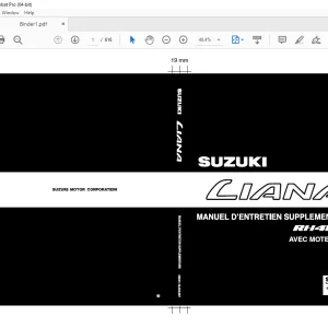 SUZUKI RH414D AVEC MOTEUR 8HY MANUEL D'ENTRETIEN SUPPLEMENTAIRE - PDF DOWNLOAD