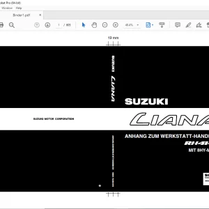 SUZUKI RH414D MIT 8HY MOTOR ANHANG ZUM WERKSTATT HANDBUCH - PDF DOWNLOAD
