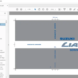 SUZUKI RH418 LIANA SERVICE MANUAL VOL 1&2  - PDF DOWNLOAD
