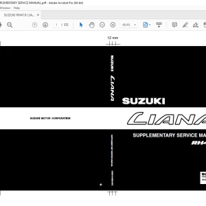 SUZUKI RH418 LIANA SUPPLEMENTARY SERVICE MANUAL - PDF DOWNLOAD