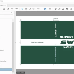 SUZUKI RS413 RS415 SWIFT MANUEL D'ENTRETIEN VOL 1&2 - PDF DOWNLOAD