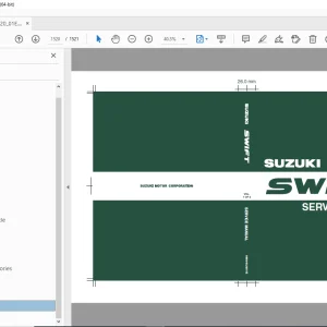 SUZUKI RS413 RS415 SWIFT SERVICE MANUAL VOL 1&2  - PDF DOWNLOAD