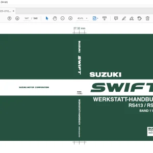 SUZUKI RS413 RS415 SWIFT WERKSTATT-HANDBUCH VOL 1&2 - PDF DOWNLOAD