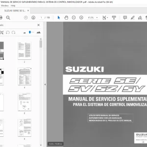 SUZUKI SERIE SE SV SZ SY MANUAL DE SERVICIO SUPLEMENTARIO PARA EL SISTEMA DE CONTROL INMOVILIZADOR - PDF DOWNLOAD