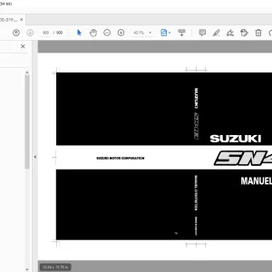 SUZUKI SN413 MANUEL D'ENTRETIEN  - PDF DOWNLOAD