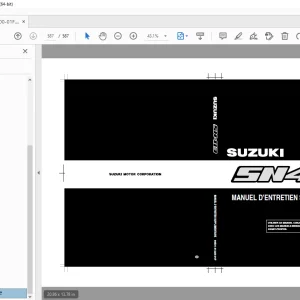 SUZUKI SN413 MANUEL D’ENTRETIEN SUPPLEMENTAIRE  - PDF DOWNLOAD