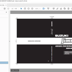 SUZUKI SN413 SN415D JIMNY ANHANG ZUM WERKSTATT HANDBUCH - PDF DOWNLOAD