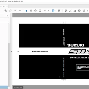 SUZUKI SN413 SUPPLEMENTARY SERVICE MANUAL - PDF DOWNLOAD