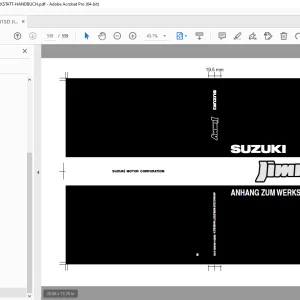 SUZUKI SN415D JIMNY ANHANG ZUM WERKSTATT-HANDBUCH  - PDF DOWNLOAD