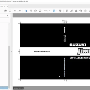 SUZUKI SN415D JIMNY SUPPLEMENTARY SERVICE MANUAL - PDF DOWNLOAD