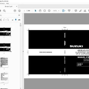 SUZUKI SQ416 SQ420 SQ625 GRAND VITARA MANUEL D’ENTRETIEN VOL 1&2 - PDF DOWNLOAD