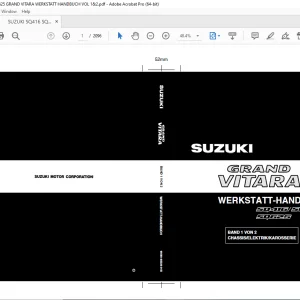 SUZUKI SQ416 SQ420 SQ625 GRAND VITARA WERKSTATT HANDBUCH VOL 1&2 - PDF DOWNLOAD