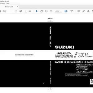 SUZUKI SQ416 SQ420 SQ625 JA627 JA420WD GRAND VITARA XL-7 MANUAL DE REPARACIONES DE LA UNIDAD - PDF DOWNLOAD