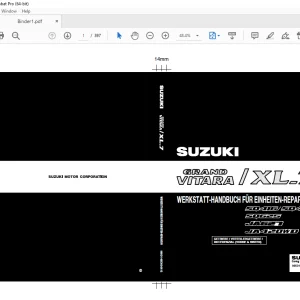 SUZUKI SQ416 SQ420 SQ625 JA627 JA420WD GRAND VITARA XL-7 WERKSTATT HANDBUCH FUR EINHEITEN REPARATUR - PDF DOWNLOAD