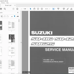 SUZUKI SQ416 SQ420 SQ625 SERVICE MANUAL VOL 1&2 - PDF DOWNLOAD