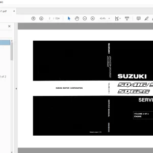 SUZUKI SQ416 SQ420 SQ625 SERVICE MANUAL VOL 1&2 - PDF DOWNLOAD