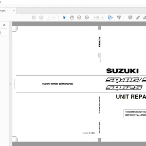 SUZUKI SQ416 SQ420 SQ625 UNIT REPAIR MANUAL - PDF DOWNLOAD