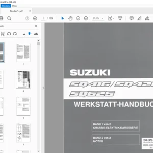 SUZUKI SQ416 SQ420 SQ625 WERKSTATT HANDBUCH VOL 1&2 - PDF DOWNLOAD