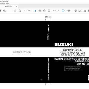 SUZUKI SQ420VD SQ420WD CON MOTOR RHW GRAND VITARA MANUAL DE SERVICIO SUPLEMENTARIO - PDF DOWNLOAD
