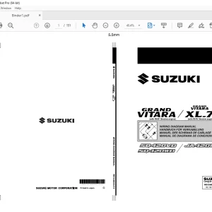 SUZUKI SQ420VD SQ420WD JA420WD GRAND VITARA XL-7 WIRING DIAGRAM MANUAL - PDF DOWNLOAD