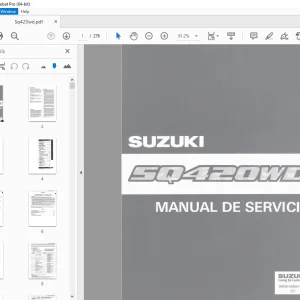 SUZUKI SQ420WD MANUAL DE SERVICIO - PDF DOWNLOAD