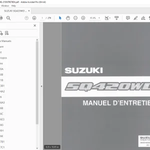 SUZUKI SQ420WD MANUEL D'ENTRETIEN - PDF DOWNLOAD